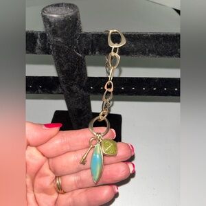 Vintage Fossil Dangling Charm Bracelet